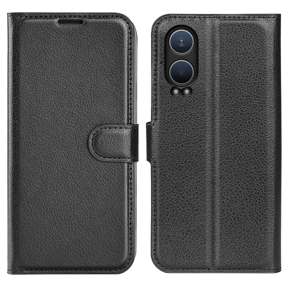 For OnePlus Nord CE4 Lite 5G/Oppo K12x 5G (China) Phone Case Litchi Texture Shockproof Leather Wallet Cover