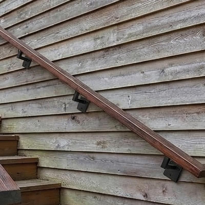 4 Stück Edelstahl L-förmige Treppengeländerhalterungen Wandhalterung Geländerhalterung für moderne Wohn- und Geschäftsräume