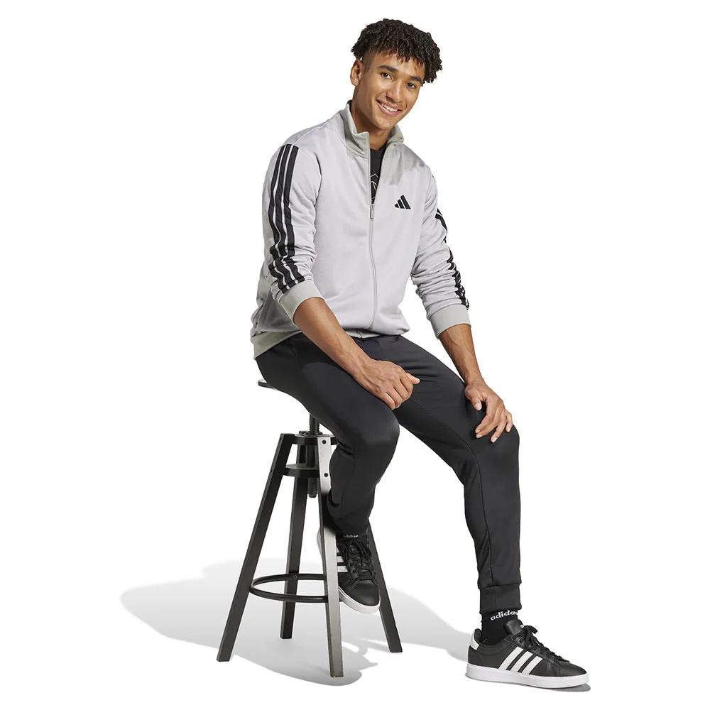 Adidas 3S FT TT TS Tracksuit 100% recycled polyester grey