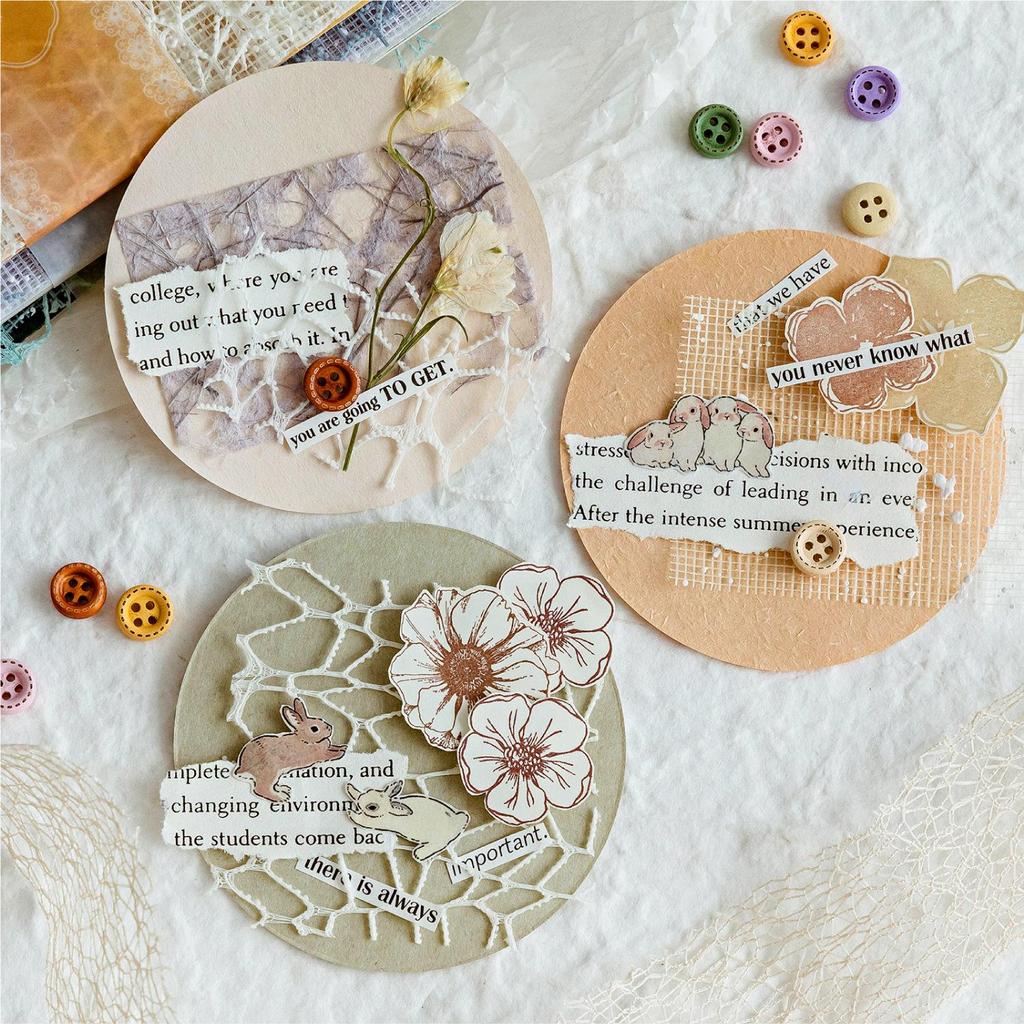 DIY Romantic Scrapbook & Ita Bag Background Paper Pack