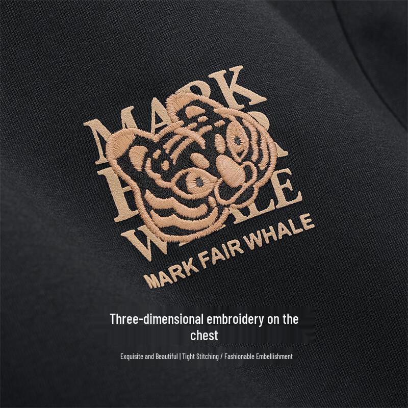 Mark Fairwhale Men's Loose Fit Embroidered Crew Neck T-Shirt