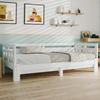 Daybed, Pull-Out Bed, 90 x 200cm, Solid Pine, with Second Sleeping Space And Roll-Up Slatted Frame, Heart-Shaped Bed,