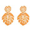 Hot Sale Summer Vacation Wind Hollow Leaf Earrings European and American Fashion Design Exaggerated Leaf Alloy Earrings