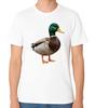 Mallard Duck T-Shirt Wildlife Bird Illustration Nature Art Unisex Tee