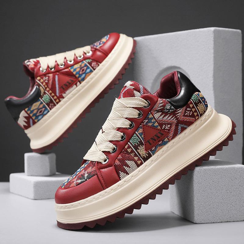 Fashion Men Casual Shoes Platform Non-slip Men's Walking Sneakers Lightweight Male Running Shoes Breathable Platform Sport Shoes