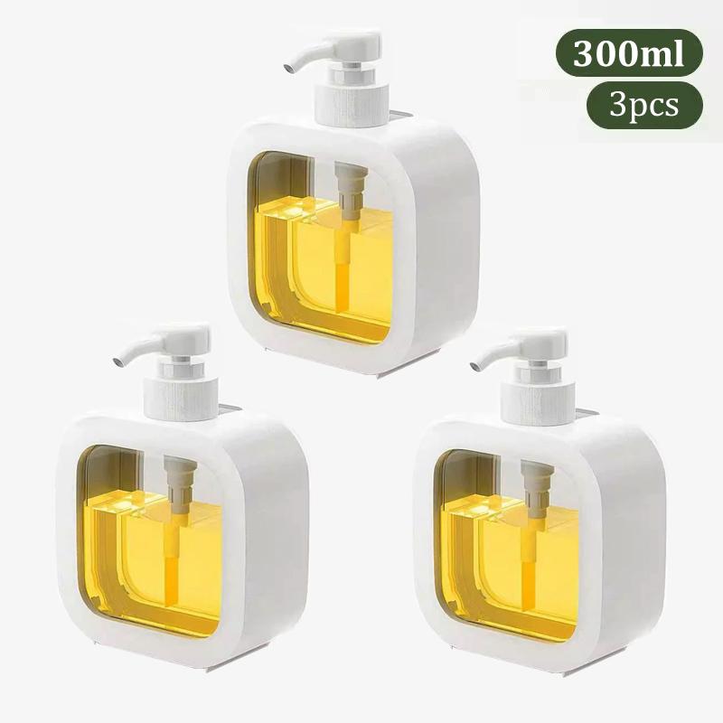 Bathroom Soap Dispenser 300/500ml Transparent Dispensing Bottle Refillable Lotion Portable Travel Dispenser Bath Pump Bottle