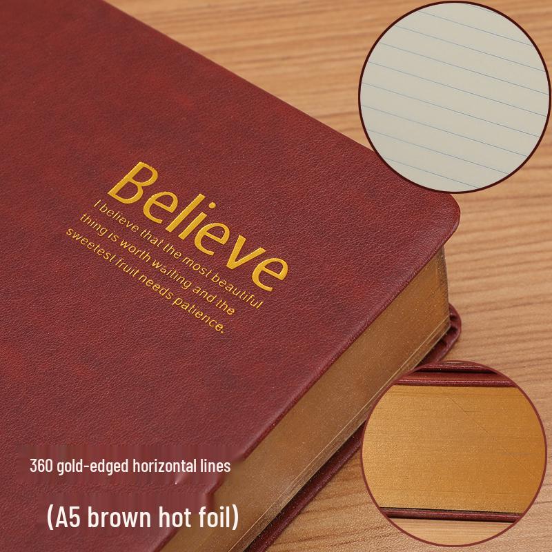 Bardzo gruby retro europejski skórzany notatnik-planer