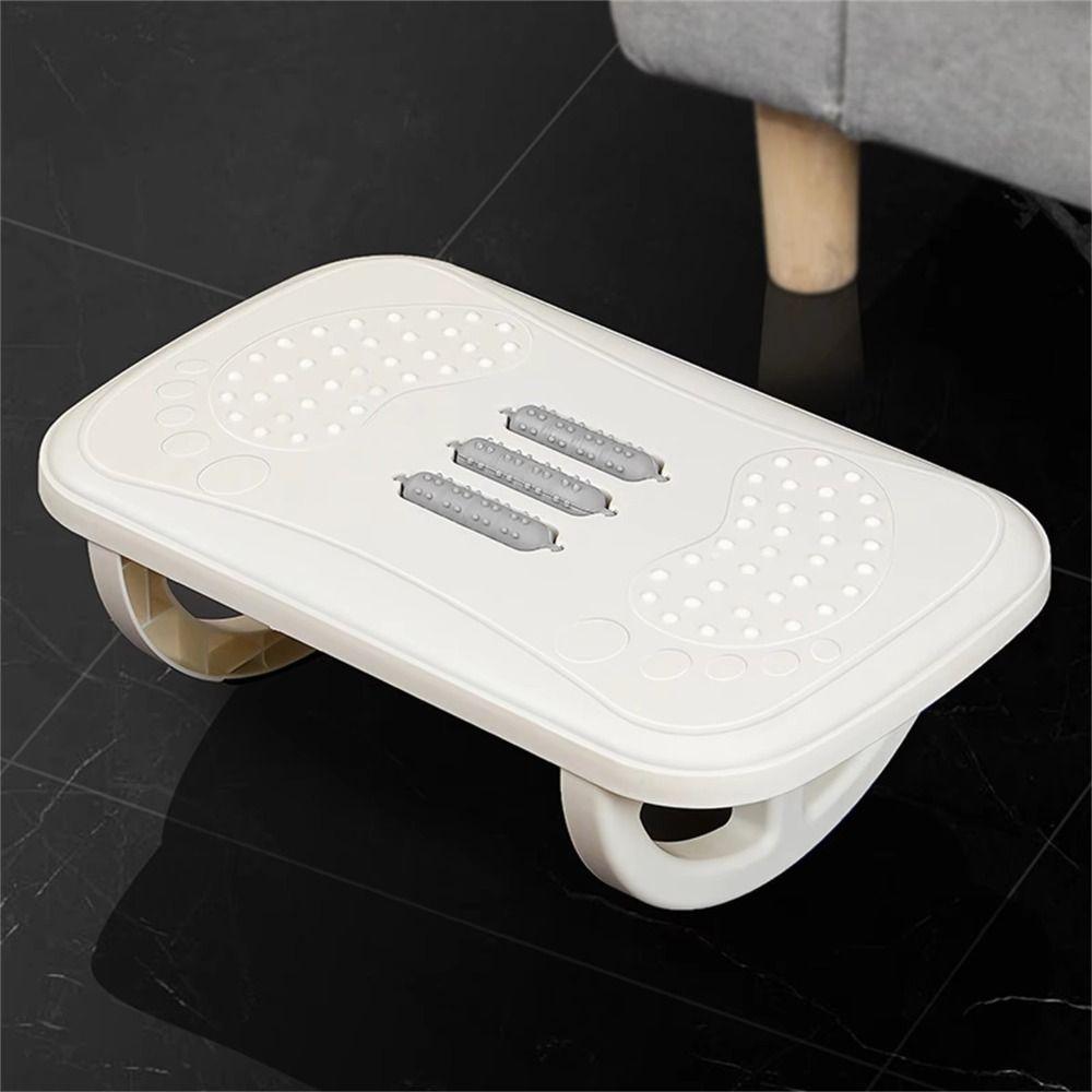 Premium Massage Roller Under Desk Footrest Comfortable Reinforced Leg Foot Rest Anti-slip Balance Board Rocking Footrest Home