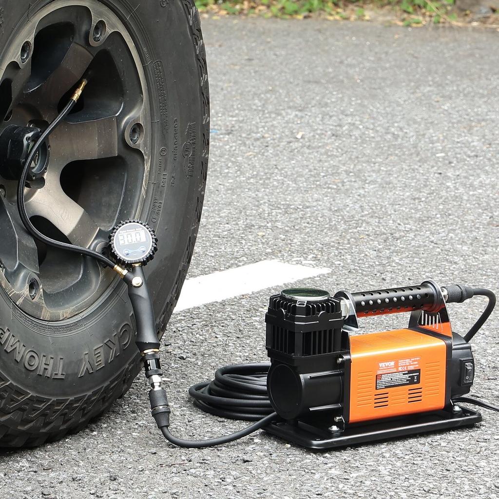 12V Heavy Duty Portable Air Compressor Car Tire Inflator 7.06CFM 150PSI