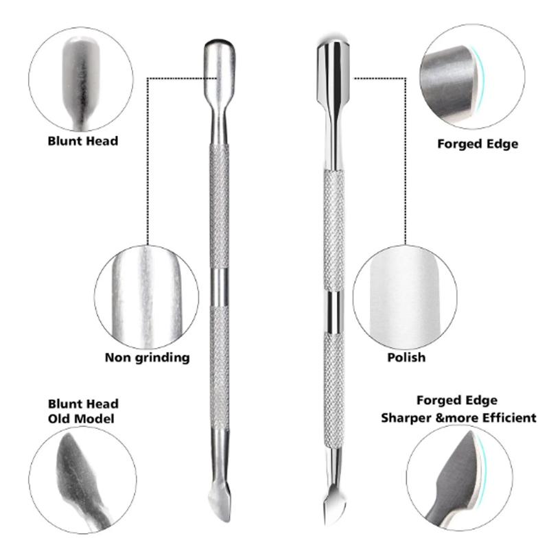 Stainless Steel Nail Art Cutter Scissor Cuticle Clipper Pusher Dead Skin Remover Kit Manicure Pedicure Tools Nails Set