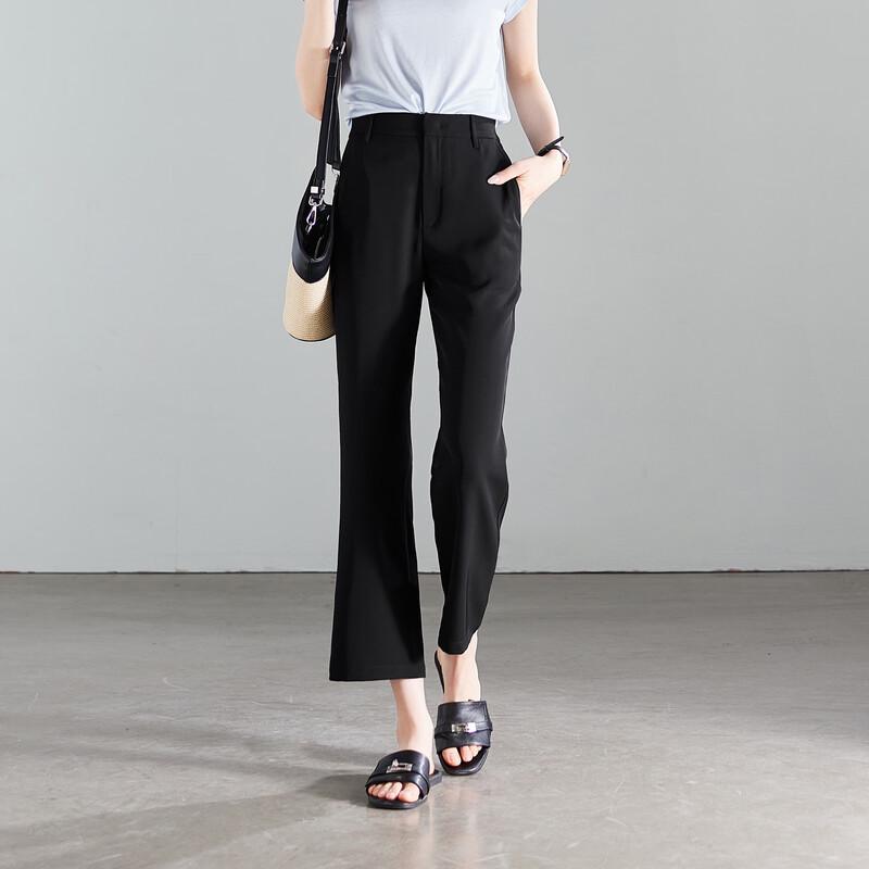 SOFSIL Women's High-Waist Flared Cropped Pants