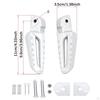 2 Pieces Foldable Foot Rest Pedals Folding Footpegs Motorcycle High Strength Pegs for Scooter