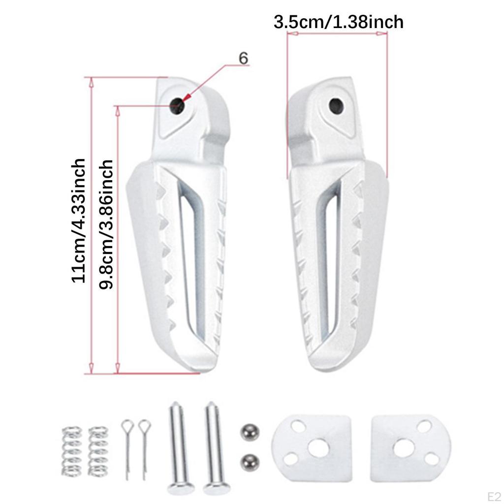 2 Pieces Foldable Foot Rest Pedals Folding Footpegs Motorcycle High Strength Pegs for Scooter