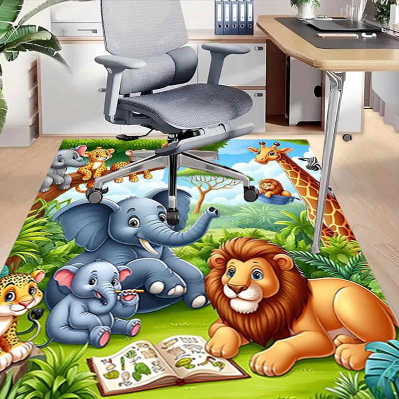 1PC jungle animals Anti-slip carpet, suitable for Office, bedroomand playrooms. It can also be used as a sofa footrest cover-W66
