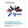WLR - Twin Fuel Pump Bracket Billet Aluminium Assembly OUTLET Manifold In Black for 044 Fuel Pump With PQY Logo