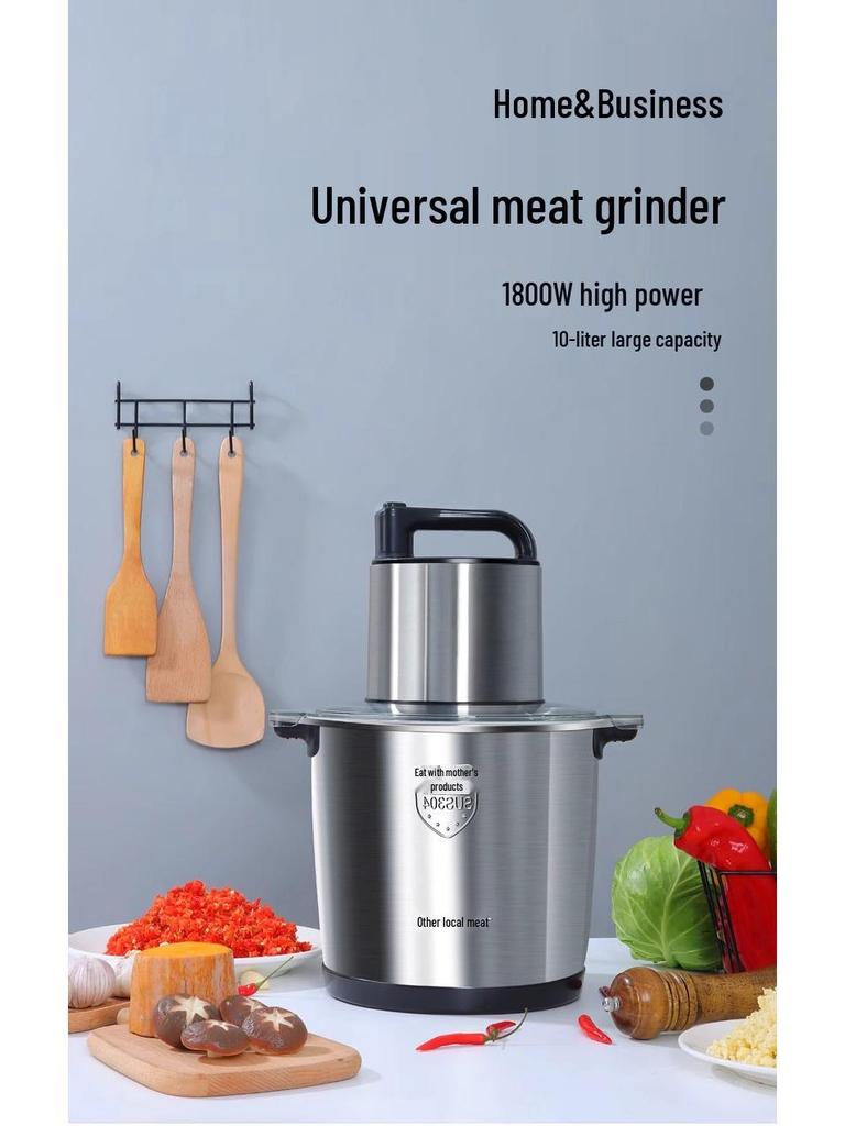 High-Power 1800W Electric Meat Grinder & Vegetable Chopper with Large Capacity