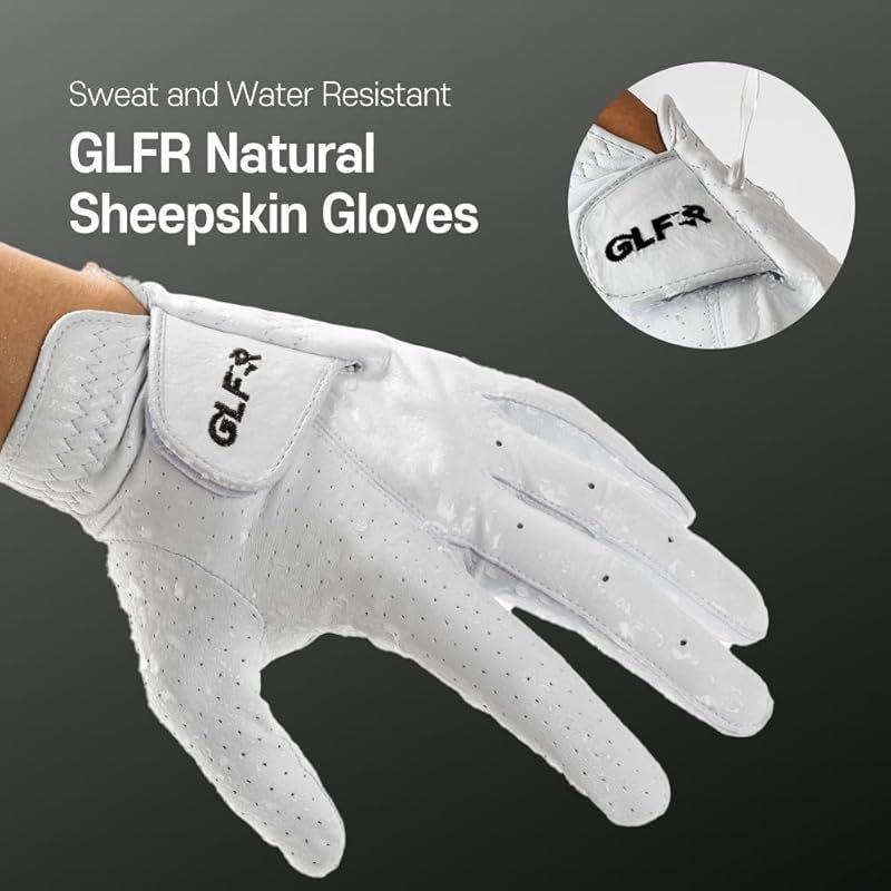 Used [New] GLFR Premium Top 1% Cabretta Leather Golf Gloves, Silky Grip, Soft Touch (18) 1