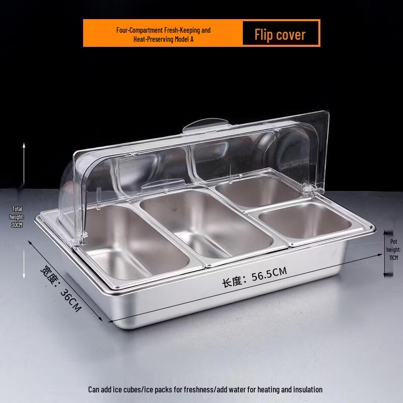 

JINGRX Stainless Steel Food Display & Storage Set
