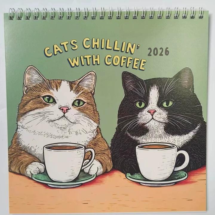 Wall Calendar 2026 Monthly Hangable Wall Calendar Cat Design Monthly 12 Month Family Planner Organizer Calendar for Bedroom