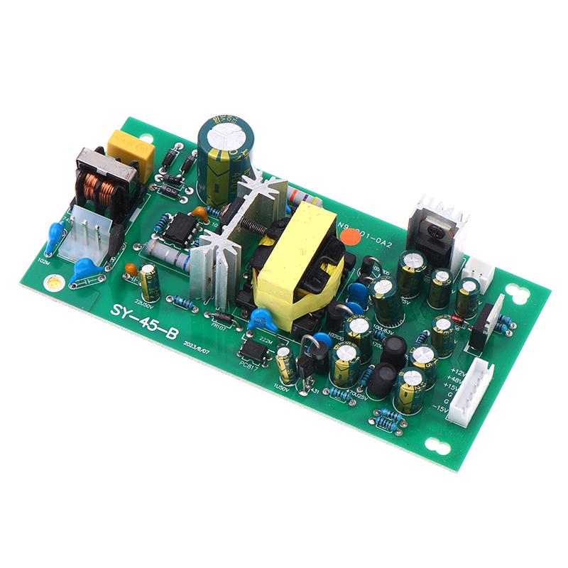 HOT! AC110-220V 45W Mixer Universal Switching Power Supply Board Output Voltage +12V, -15V, +15V, +48V Digital Power Board