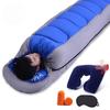 Double/Single Adult Winter Sleeping Bag: Thick, Weatherproof & Inflatable for Camping, Fishing, Multi-Season Use, with Dirt Barrier.