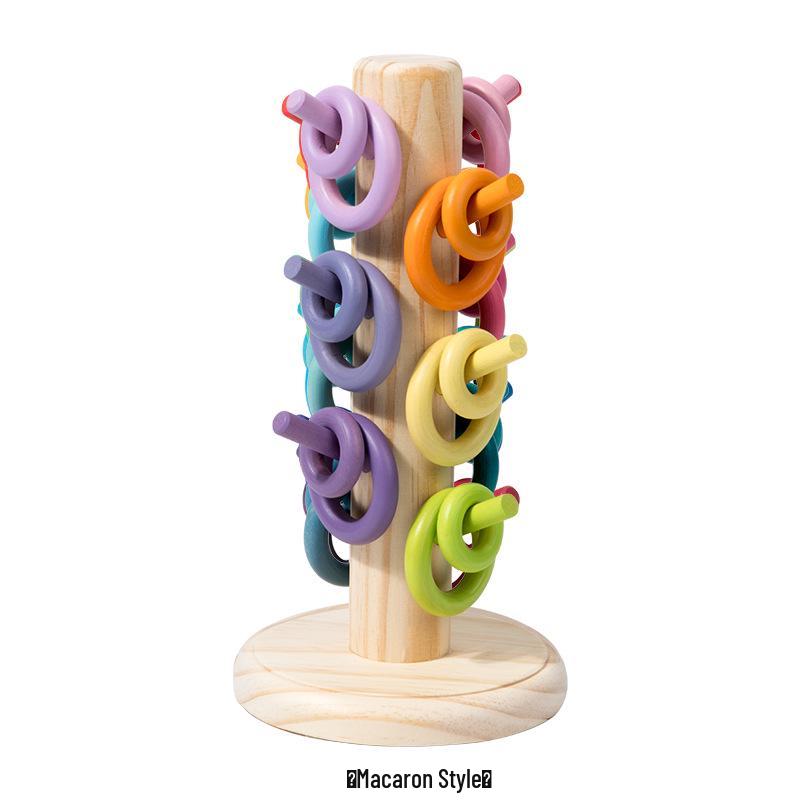 

Wooden Rainbow Music Tree: Early Education Building Blocks and Pretend Play Toys for Baby Enlightenment