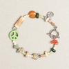 Peace Mark Symbol Bracelet Leaf Green