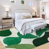 Dark Green Living Room Bedroom Carpet Soft Washable Modern Non Slip Low Pile Geometric Pattern Classroom Nursery Dormitory Home