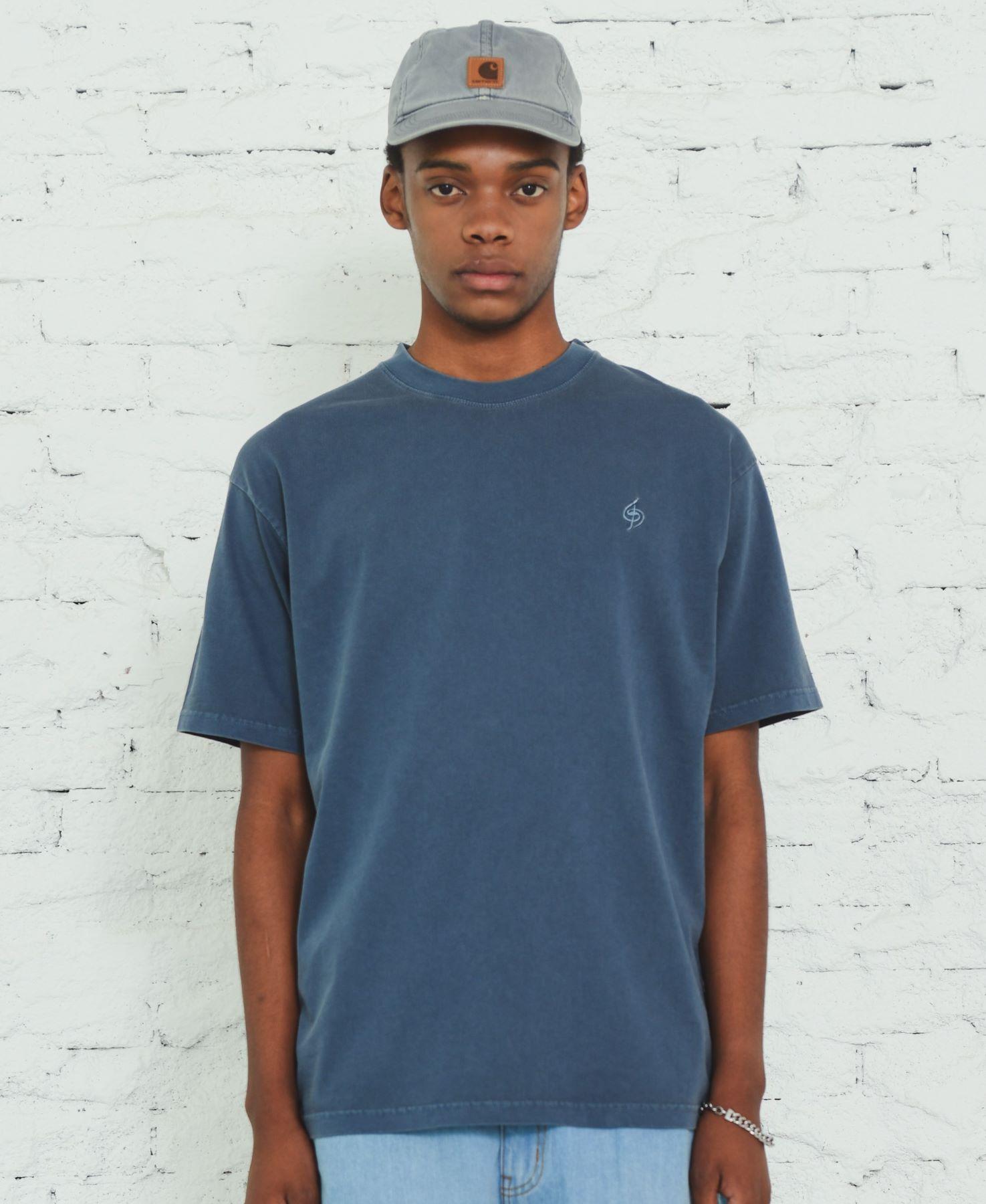 Bajubiju Logo Pigment T-Shirt [Blue] L