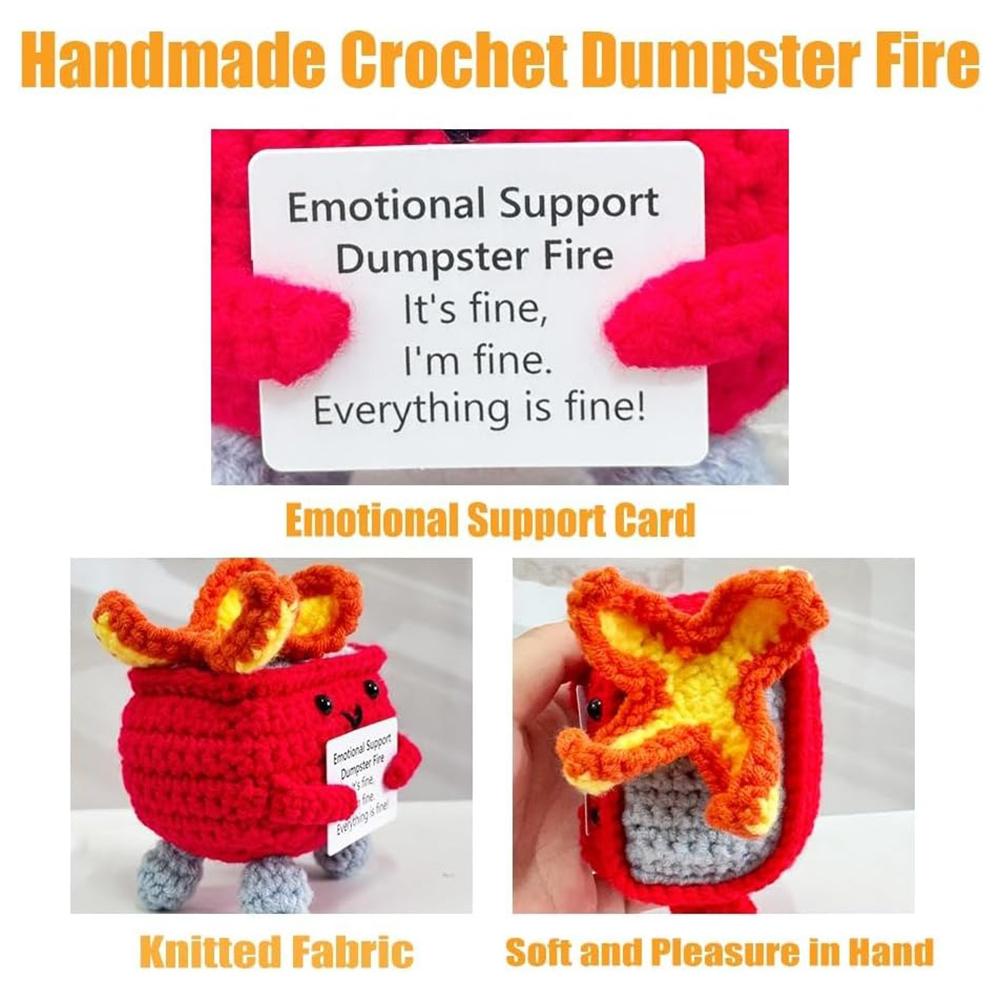 1pc Emotional Support Gifts, Handmade Creative Plush Desktop Decoration Ornaments,