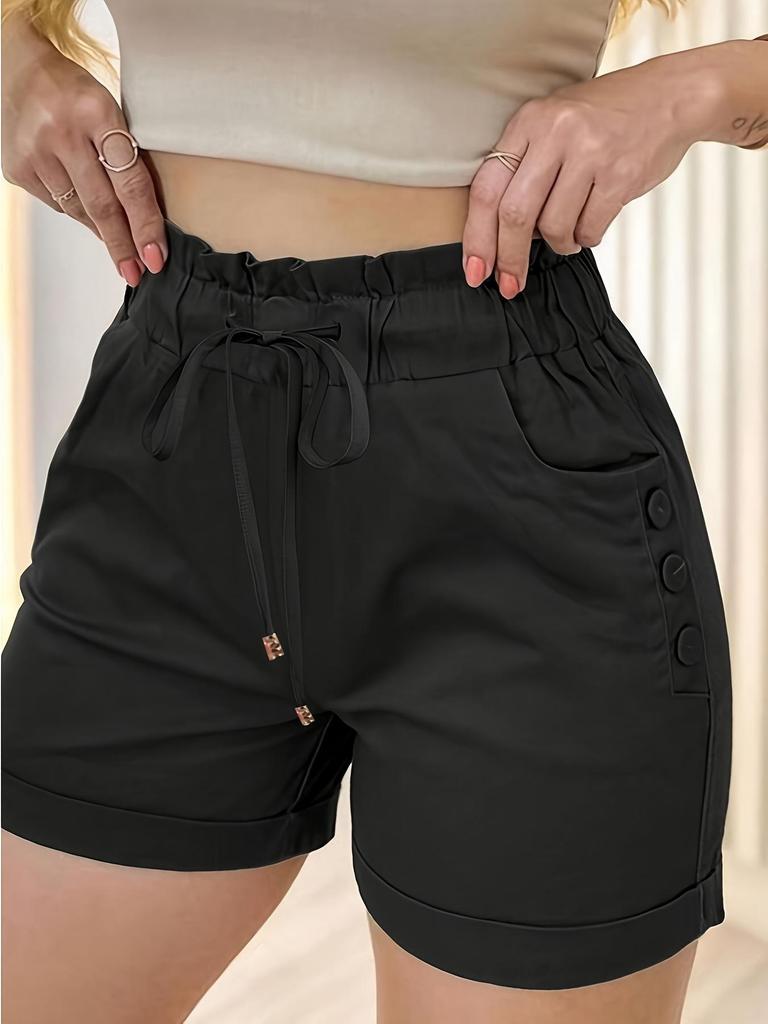 2026 Damen High-Waist Schnelltrocknende Glockentaschen Lässige Shorts - Frühjahrs-/Sommerkollektion