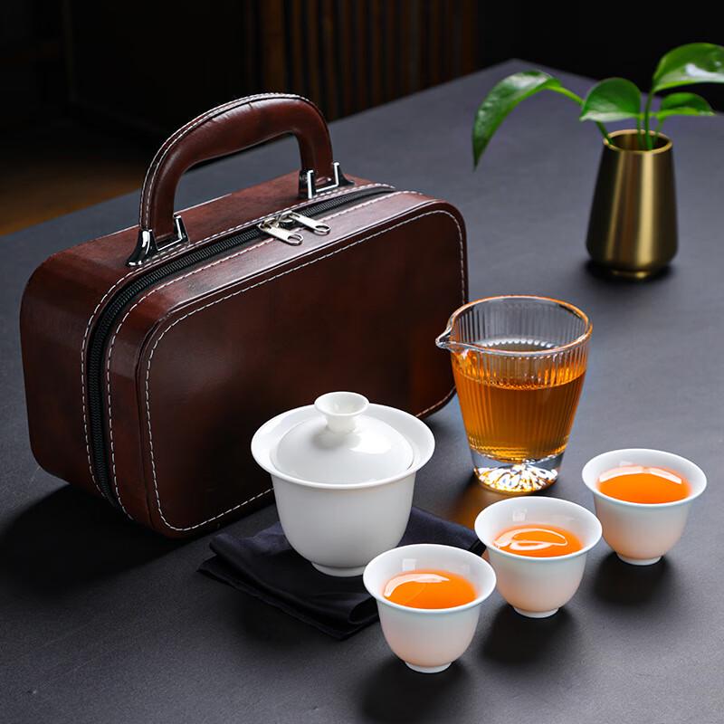 Portable Ceramic Gongfu Travel Tea Set