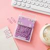 70 Pcs Pink/ Purple/ Green Small Paper Clips 50mm Length Portable Paper Clips  Document Binding