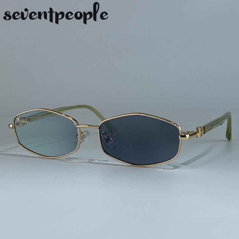 Steampunk Small Frame Hexagon Sunglasses Women Luxury Brand Vintage Punk Polygon Sun Glasses For Ladies Change Color Shades