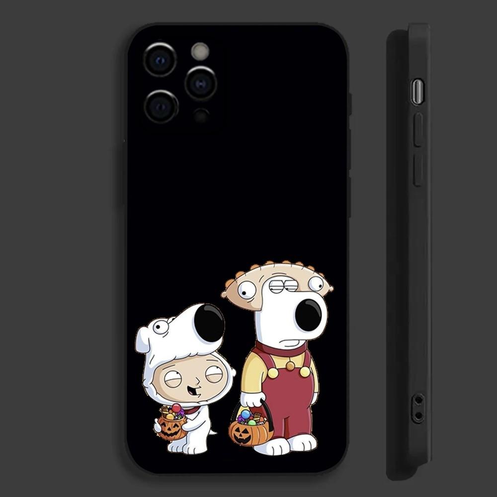 Cartoon F-Family Cute G-Guys Phone Case For Apple iPhone 15,14,13,12,11,Pro,X,XS,Max,XR,Plus,Mini Soft Black Cover