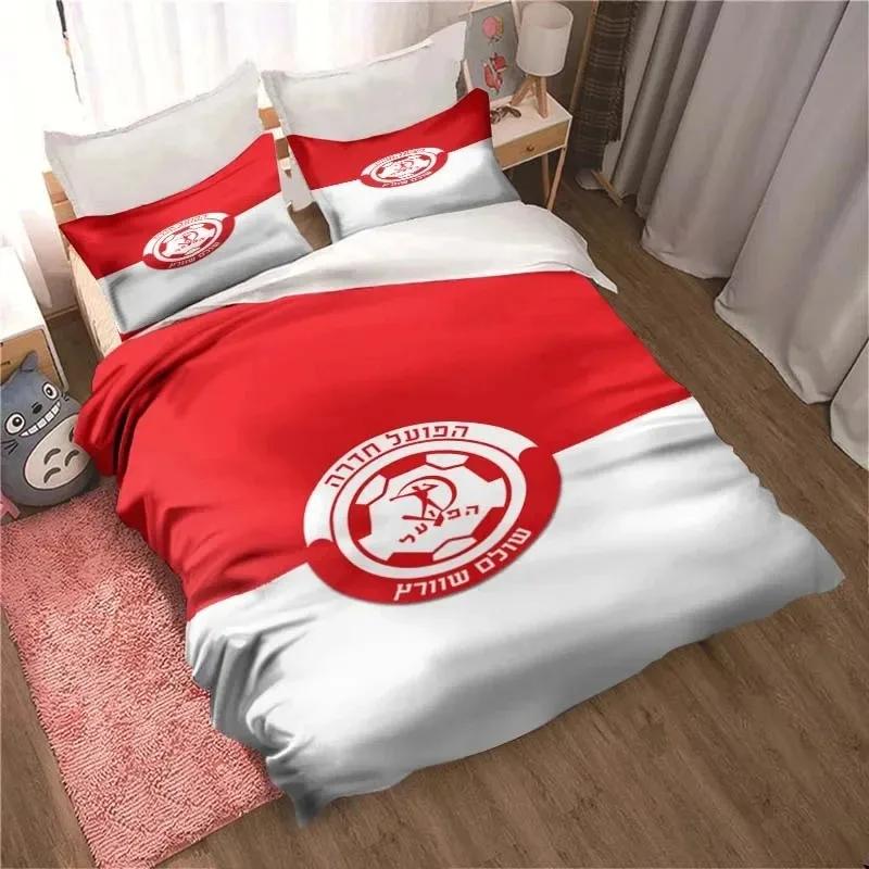 Hapoel Ramat Gan Football Israel Bedding Set Cute Duvet Cover Bed Cover with Pillowcase Custom  Cover with Pillowcase Custom