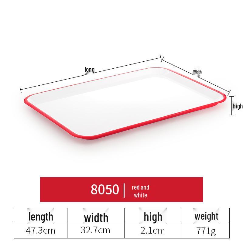 Kaibaiya Rectangular Melamine Tray: Versatile Plastic Tray for Appetizers, Tea, Meals, and Breads