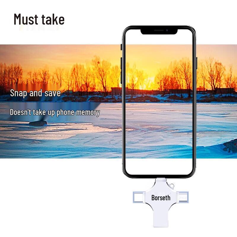 LEISE 256GB USB 3.0 4-in-1 Type-C Micro USB Flash Drive