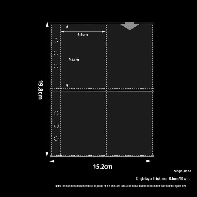 Polaroid A5 6-Hole Photo Album Refill Pages, Transparent PP, 76543 Inch, Loose-Leaf