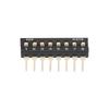 2.54mm Black Gold-Plated DIP Switch, 1P To 8P, Straight Insertion Toggle