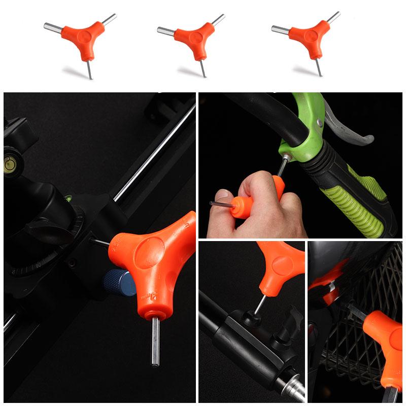 Three-way Triangle Wrench Bicycle Hexagon Wrench, Bicycle Torque Wrench, Hexagon Wrench Repair Tools