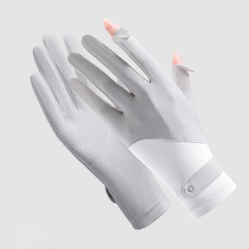 Lady Sunscreen Ice Silk Gloves Female Summer Sun Protection Gloves Fashion Cycling Driving Running Mittens Thin Anti-UV Gloves