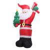 Inflatable Santa Decoration 1.8m Polyester Water Proof Blow Up Santa Xmas Decor for Front Yard Garden Patio EU Plug 220V