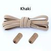 1 Pair Elastic Shoelaces Without Ties Flat Shoe Laces Round Metal Capsules Lock Rubber Band Lazy Shoes Lace For Sneakers
