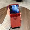 MIX Flip Case Roter Sternen-Glitzer Vollabdeckung Mit Ring Ständer Stoßfeste PC-Schale