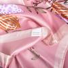 Pink New Silk Shawl Scarf Women Fashion Elegant Floral Square Satin Scarves Fouldard Fall Winter Neck Scarves Hijiabs