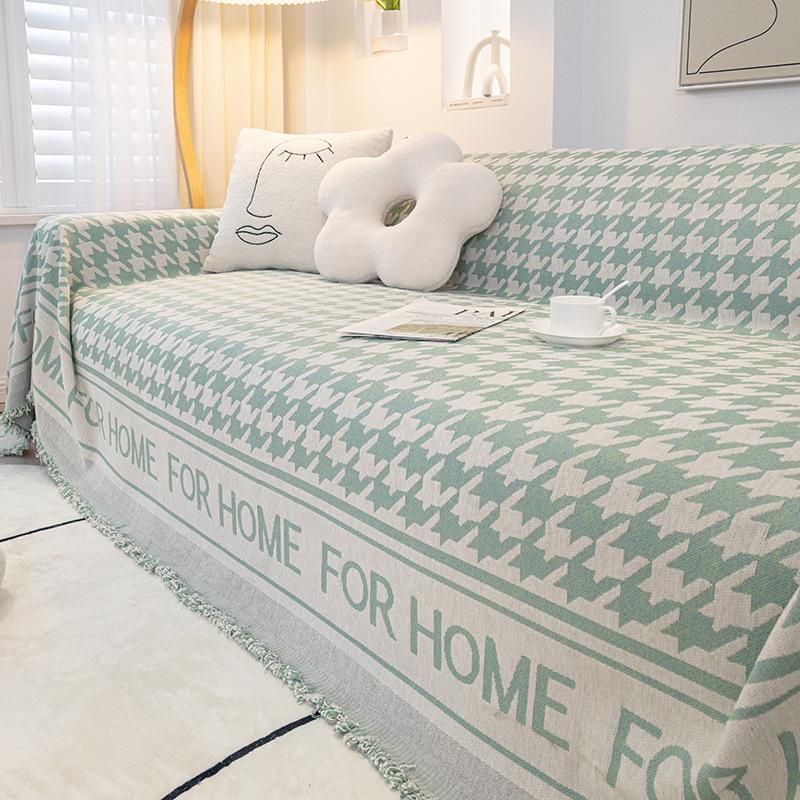 Chenille Artistic Sofa Towel New Sofa Cover Cloth Houndstooth Three Seats One Imperial Concubine Sofa Cover