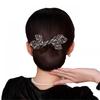 Rhinestone Flower Hair Clip,Whale Tail Rhinestone Flower Hair Clip,Lazy Hair Curler Deft Bun Maker,Ocean Blue Feather Hairpin