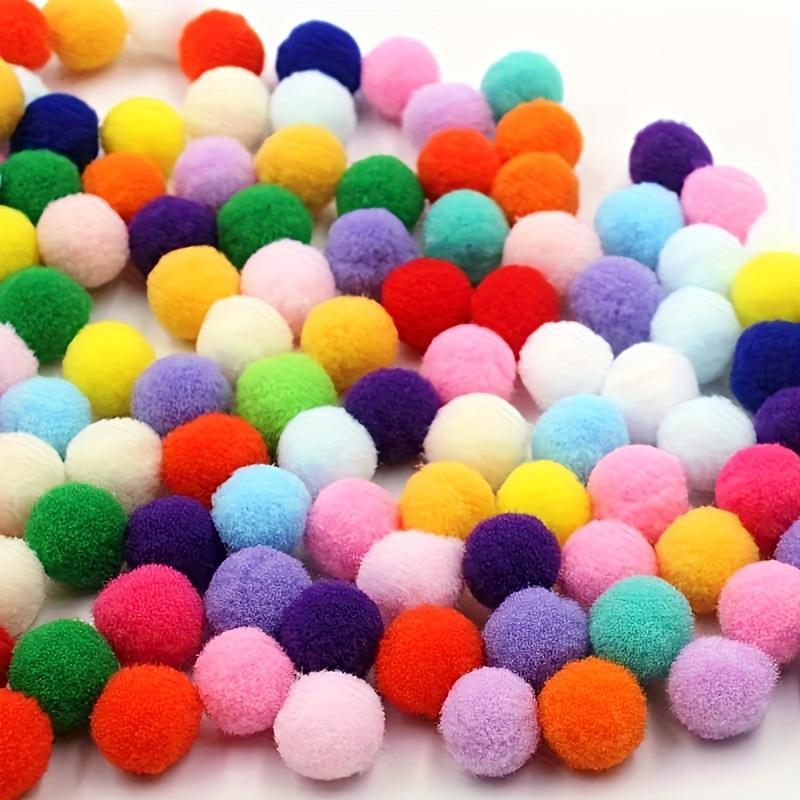 200pcs Multicolor DIY Pom-Pom Balls - Soft Polyester Party Decorations for Crafts,Home Decor,Festive Celebrations,Craft Supplies
