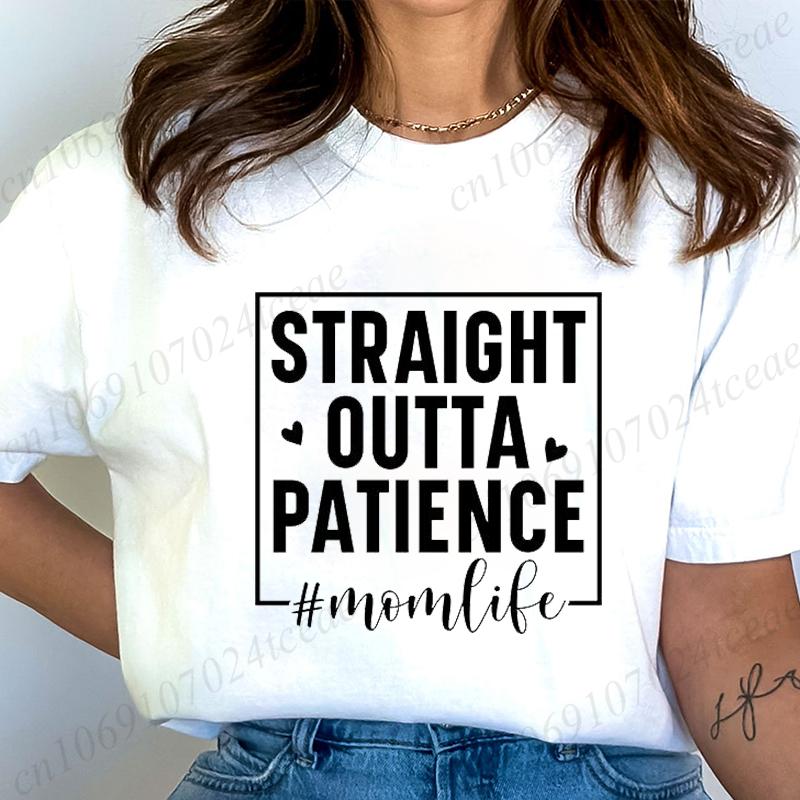 Women Fashion T Shirt Mom Life Print Funny Tops Womens Casual TShirt Tops blessed mama Tee mom of boys Aesthetic Mom Clothes